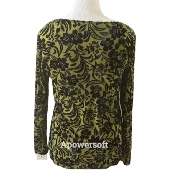 Floral Velvet Blouse (0238) - Picture 3 of 5